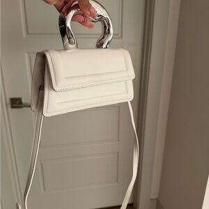 SHEIN White Mini Bag with Silver Handle